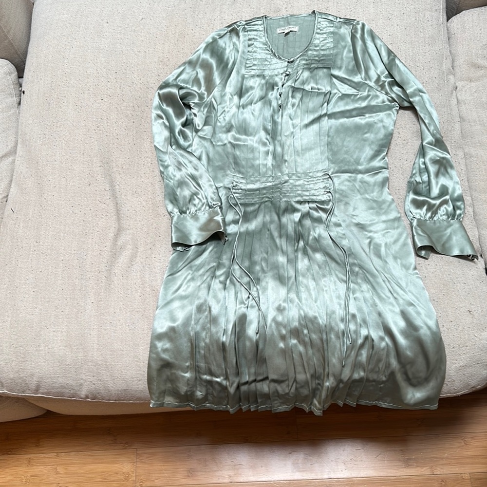 Silk Green Dress Size M
